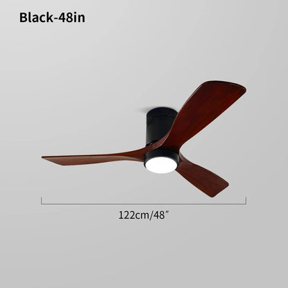 Eloer Mid-century Modern Hugger Ceiling Fan Lamp