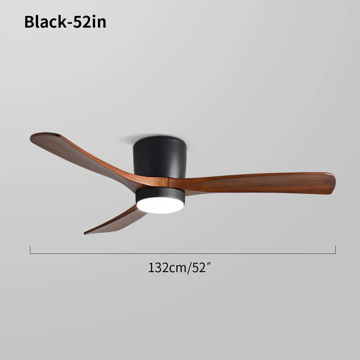 Eloer Large Low Profile Ceiling Fan with Light