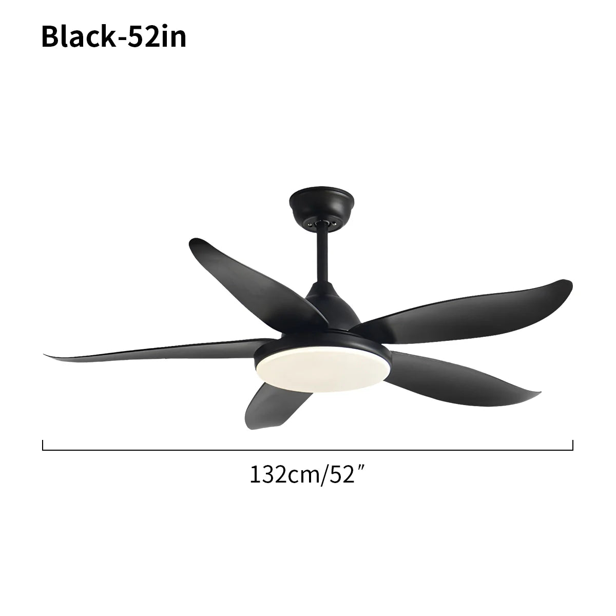 Eloer 5 Blade Contemporary Ceiling Fan Lamp