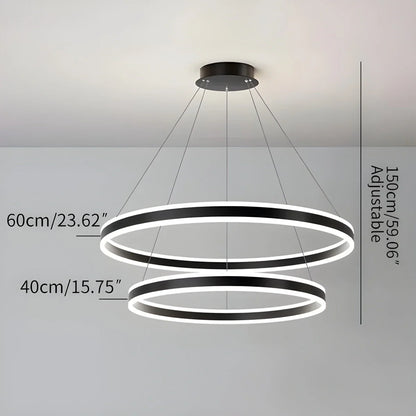 Eloer Circle Layered Living Room Chandelier