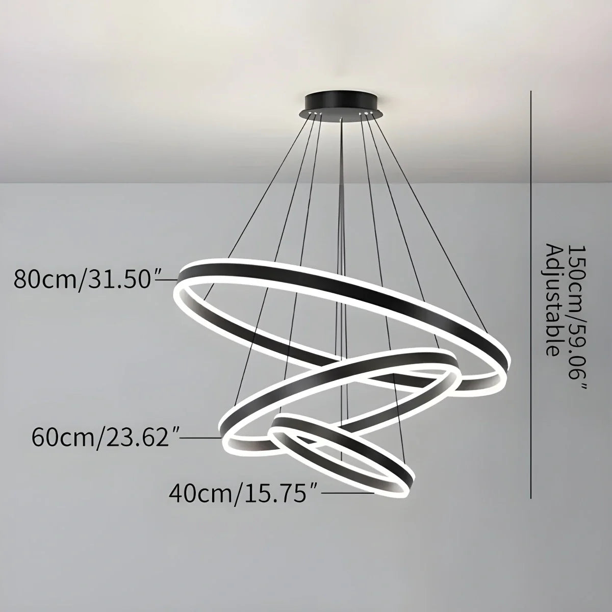 Eloer Circle Layered Living Room Chandelier