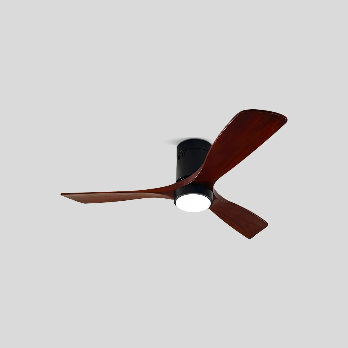 Eloer Mid-century Modern Hugger Ceiling Fan Lamp