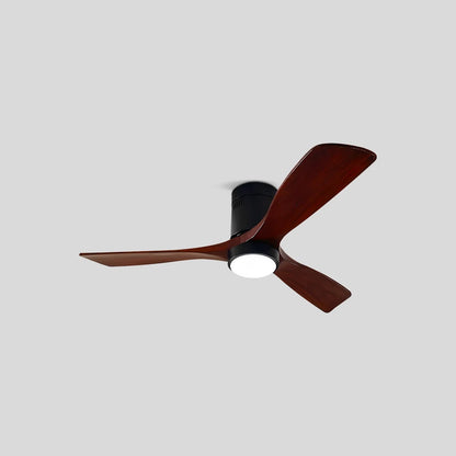 Eloer Mid-century Modern Hugger Ceiling Fan Lamp