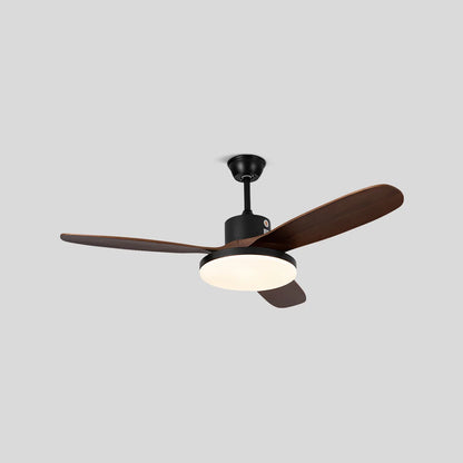 Eloer Wood 3 Blade Ceiling Fan with Light