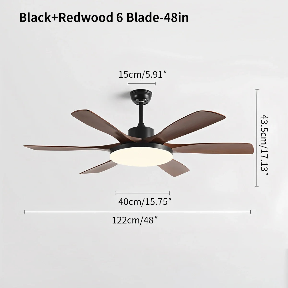 Eloer Living Room 6-Leaf Ceiling Fan Light