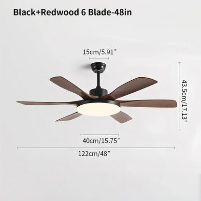 Eloer Living Room 6-Leaf Ceiling Fan Light