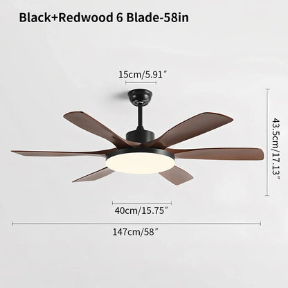 Eloer Living Room 6-Leaf Ceiling Fan Light