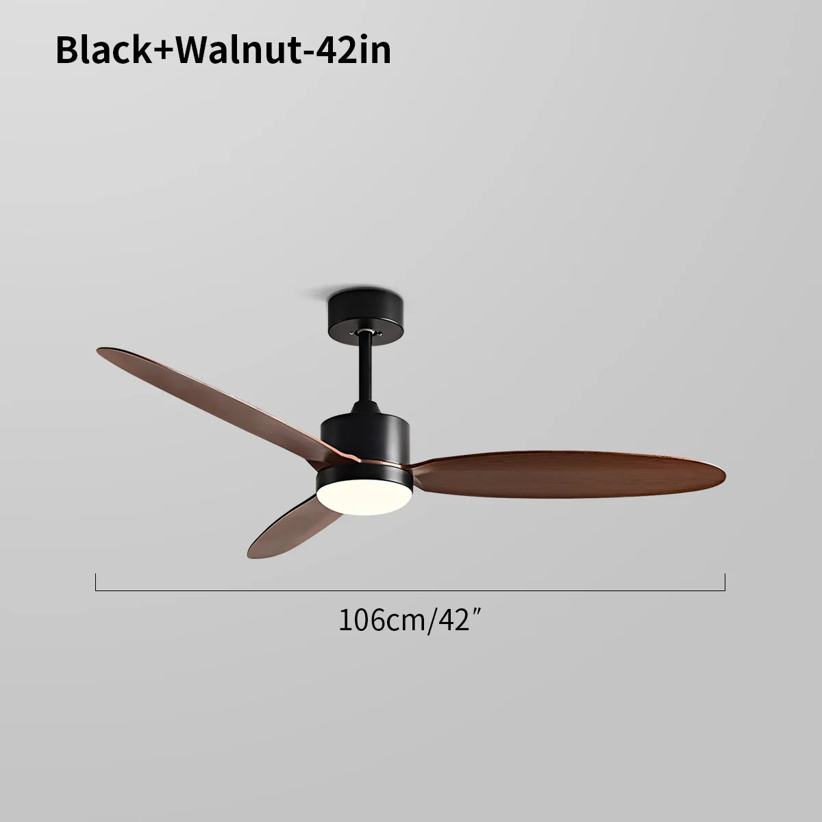 Eloer 3-Blade Ceiling Fan With Light for Bedroom