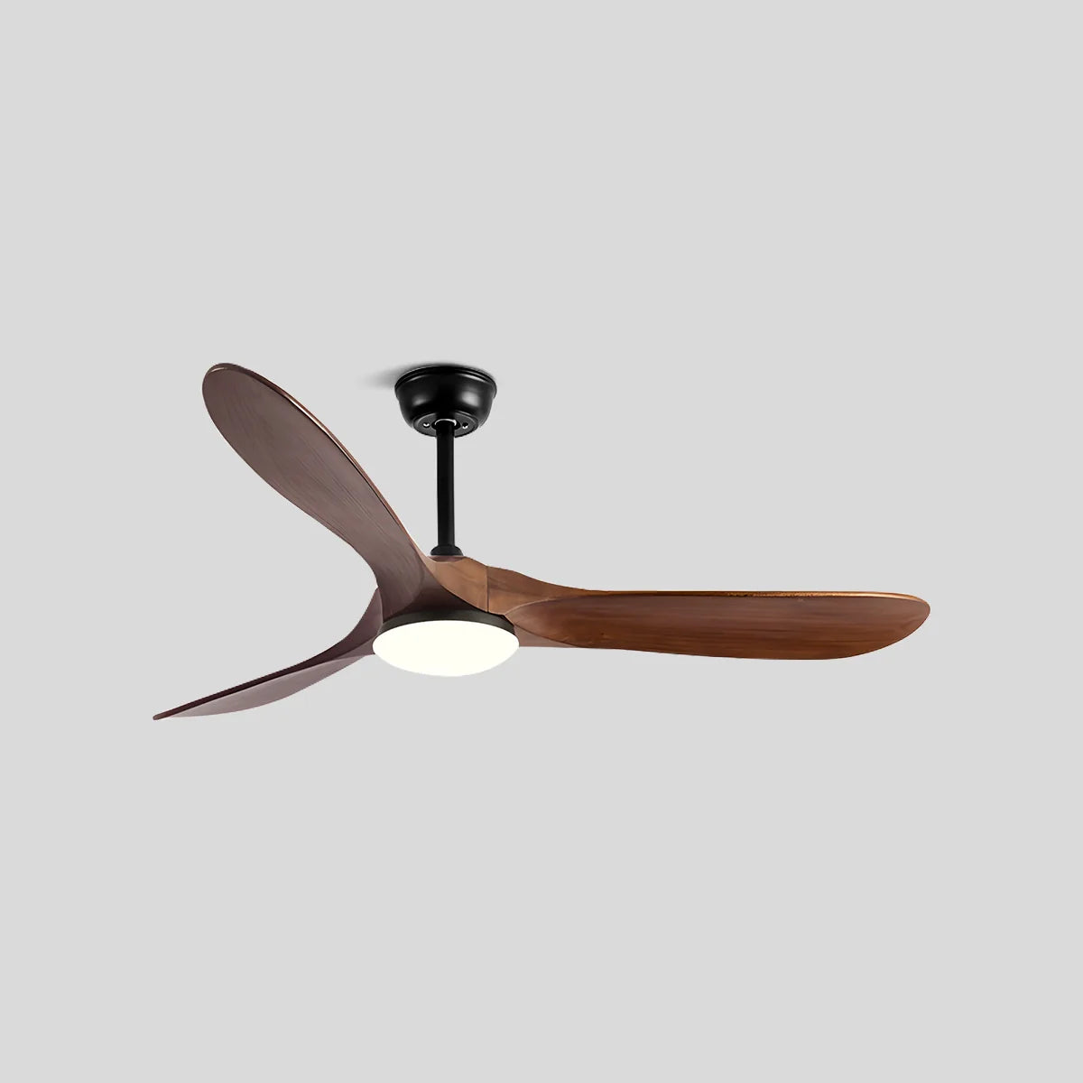 Eloer Nordic Solid Wood Ceiling Fan with Light