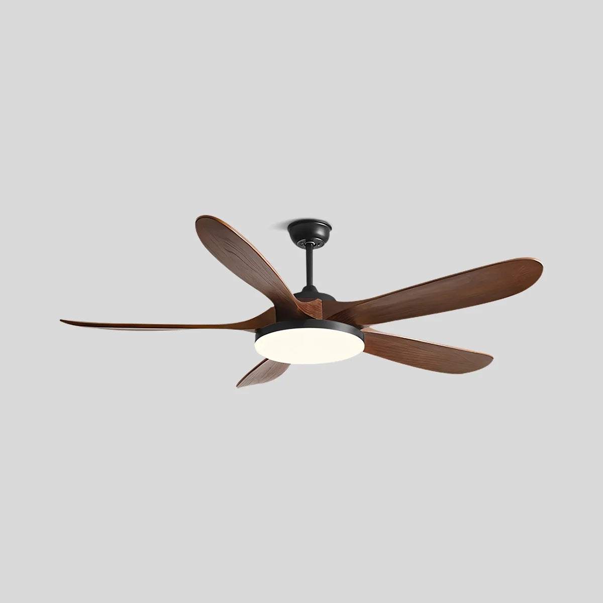 Luvori 5-leaf Solid Wood Ceiling Fan Light