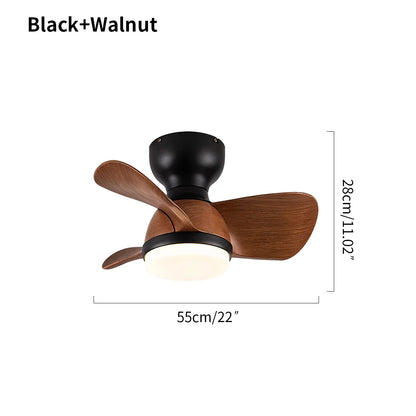 Eloer Small Flush Mount Ceiling Fan with Light