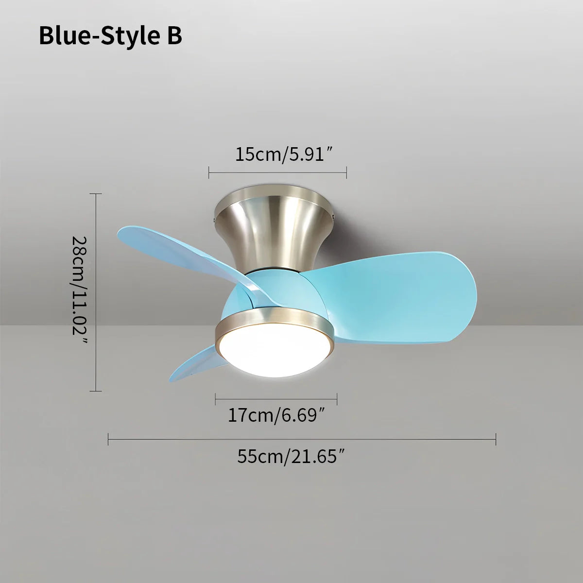Eloer Simple Ceiling Fan Light for Children's Room