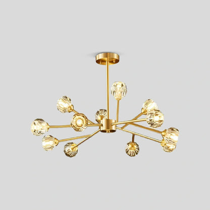 Eloer Crystal Ball Round Cluster Chandelier