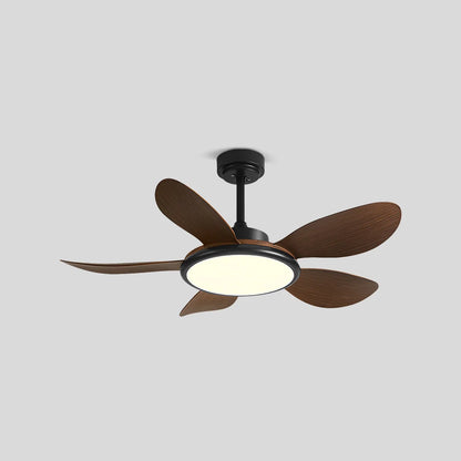 Eloer 5-Blade Wood Ceiling Fan with Light for Living Room