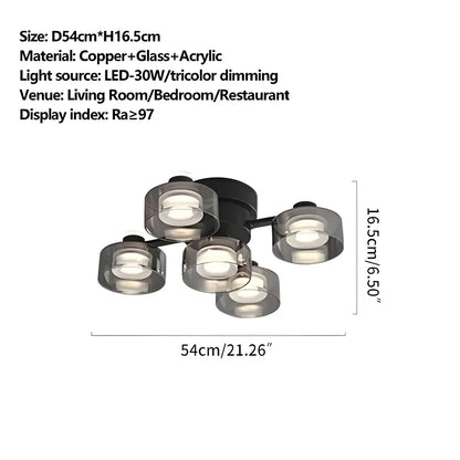 Eloer Light Luxury Creative Glass Chandelier