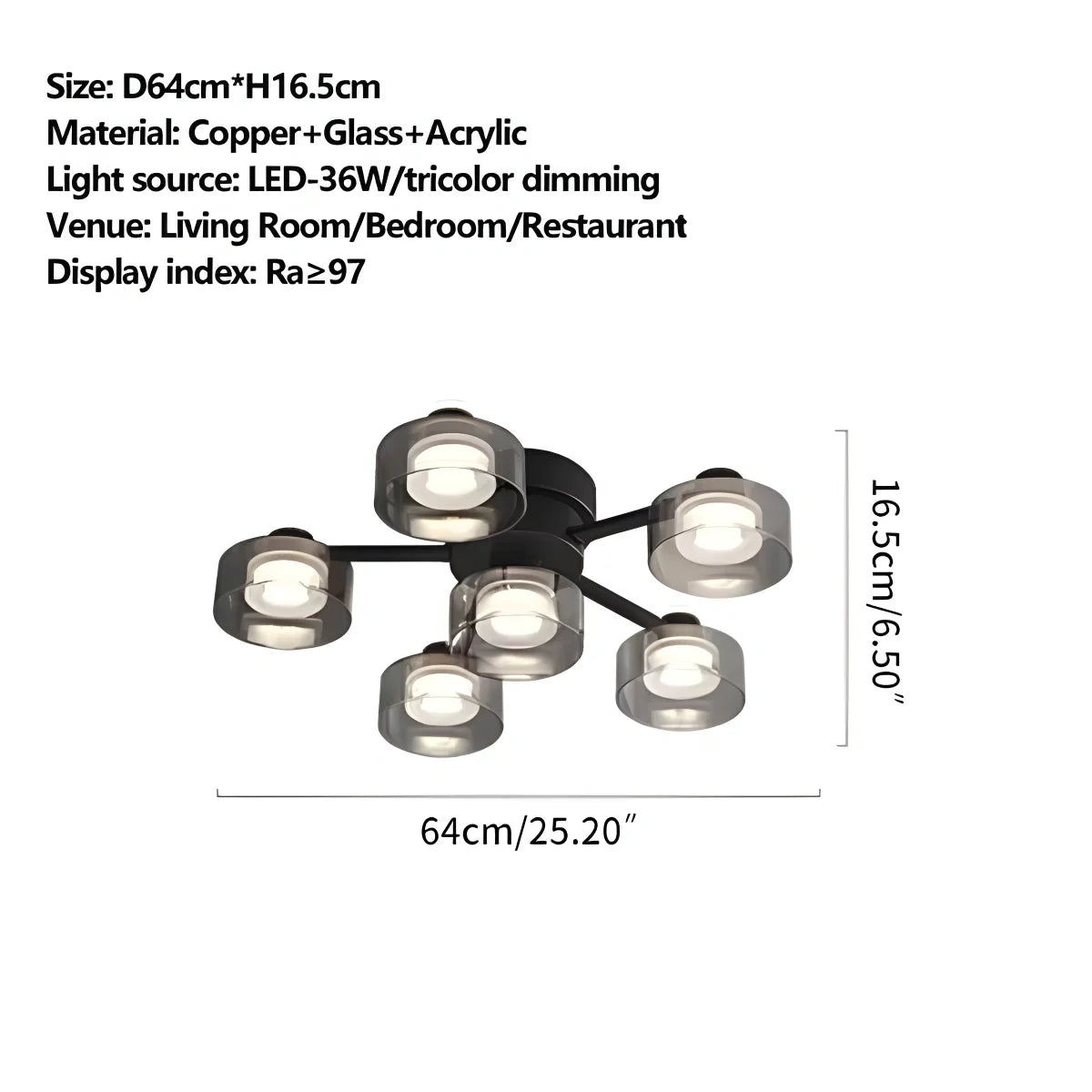 Eloer Light Luxury Creative Glass Chandelier