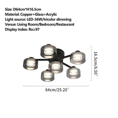 Eloer Light Luxury Creative Glass Chandelier