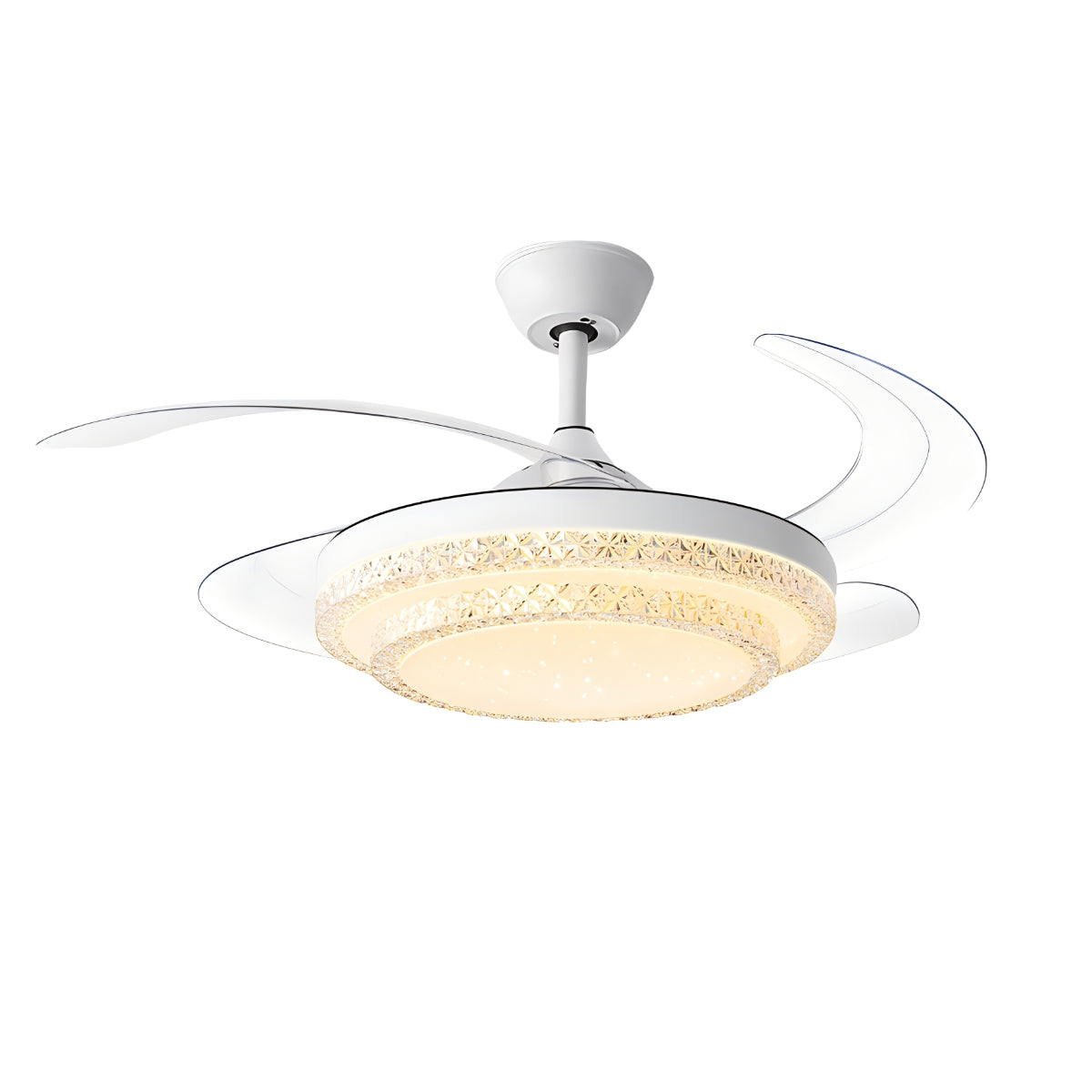 Luvori Dimmable Remote Hugger Ceiling Fan Light