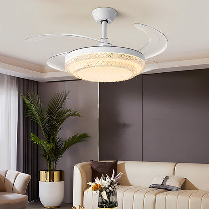 Luvori Dimmable Remote Hugger Ceiling Fan Light