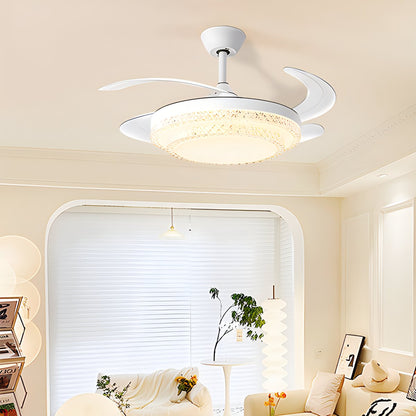 Luvori Dimmable Remote Hugger Ceiling Fan Light