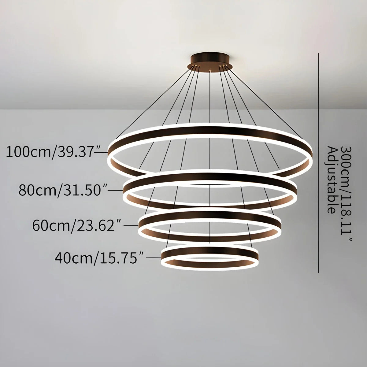Eloer Circle Layered Living Room Chandelier