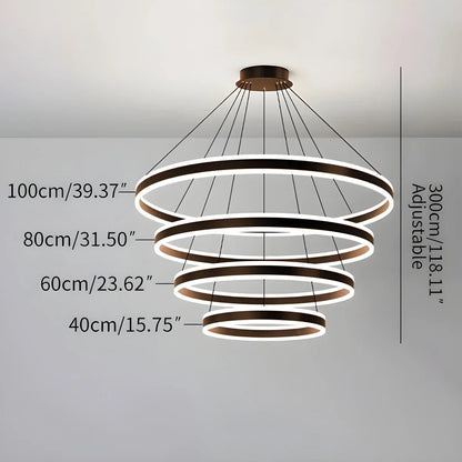 Eloer Circle Layered Living Room Chandelier