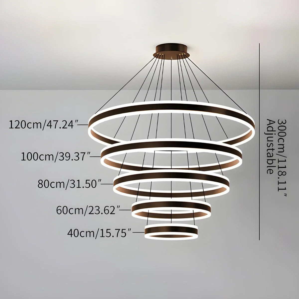 Eloer Circle Layered Living Room Chandelier