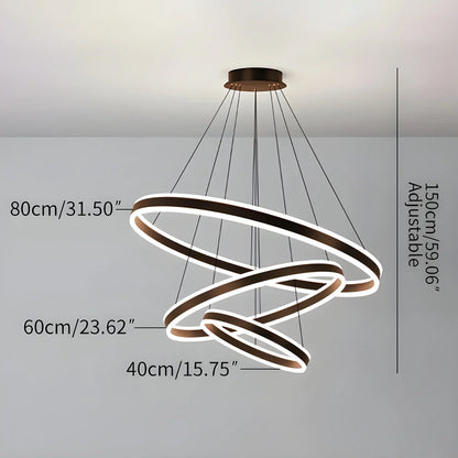 Eloer Circle Layered Living Room Chandelier