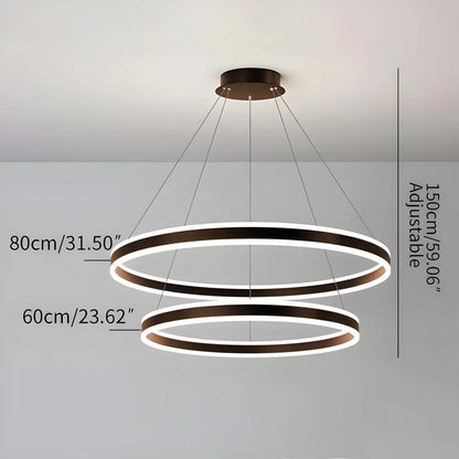 Eloer Circle Layered Living Room Chandelier