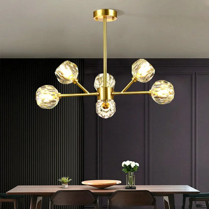 Eloer Crystal Ball Round Cluster Chandelier