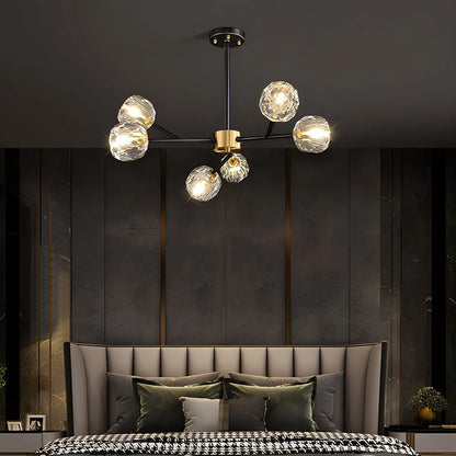 Eloer Crystal Ball Round Cluster Chandelier