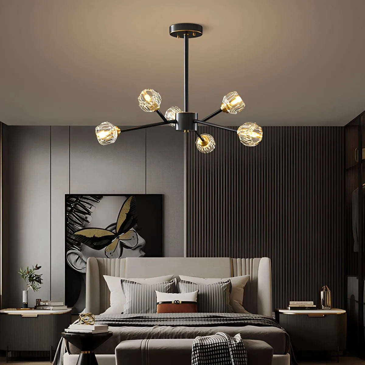 Eloer Crystal Ball Round Cluster Chandelier