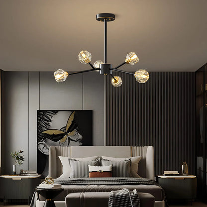 Eloer Crystal Ball Round Cluster Chandelier