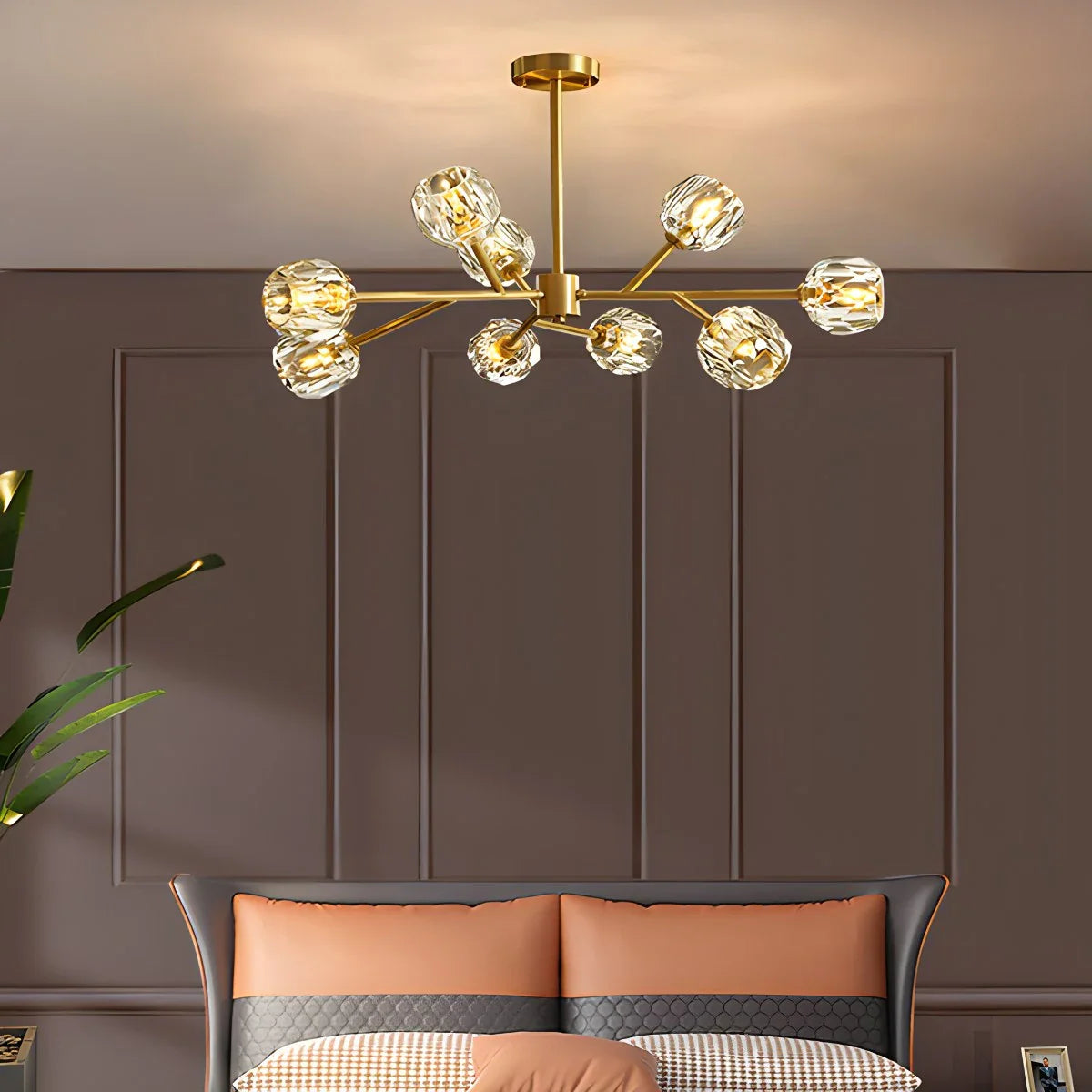 Eloer Crystal Ball Round Cluster Chandelier