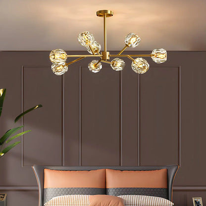 Eloer Crystal Ball Round Cluster Chandelier