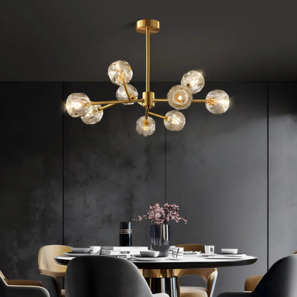Eloer Crystal Ball Round Cluster Chandelier