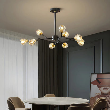 Eloer Crystal Ball Round Cluster Chandelier