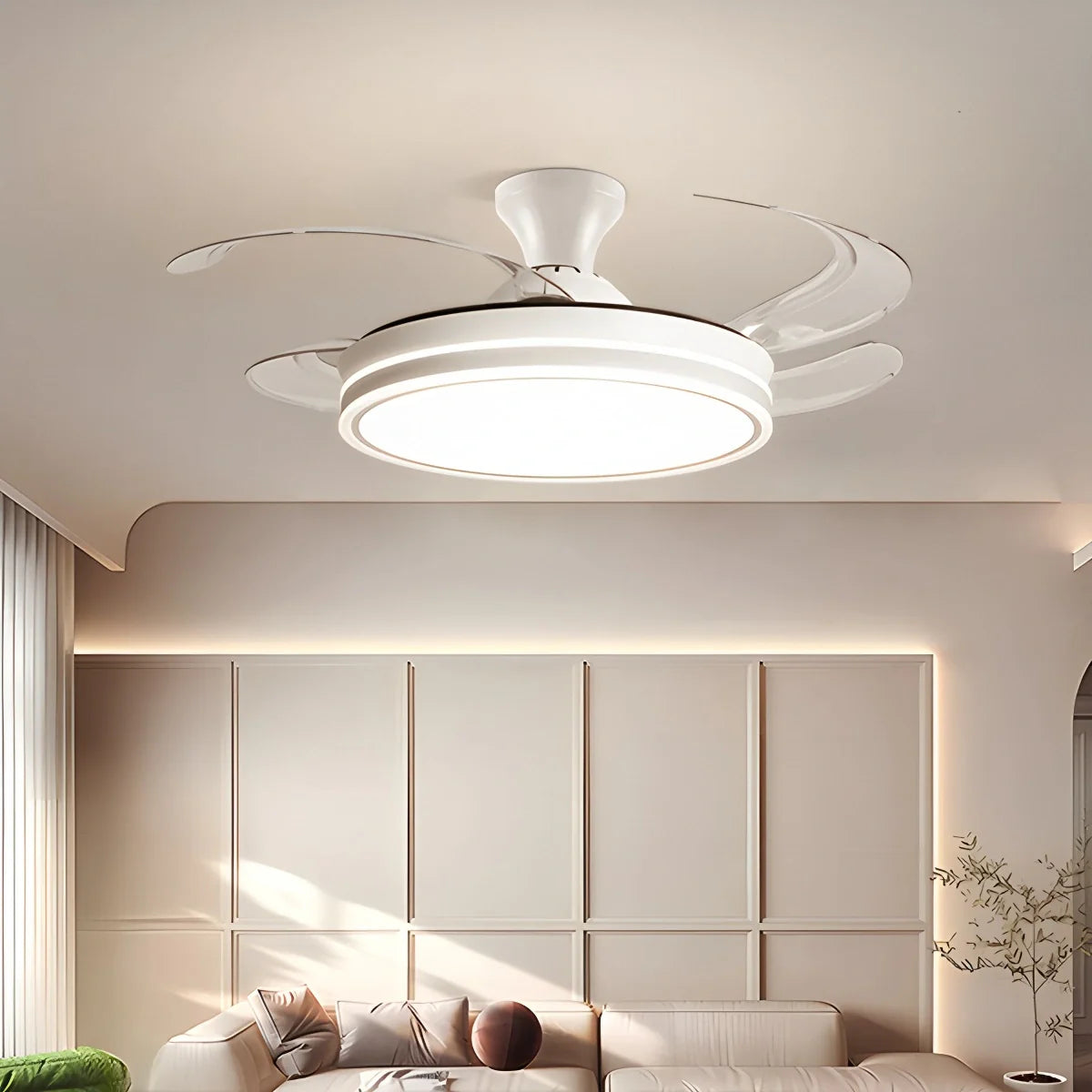Eloer Modern Ceiling Fan with LED Light & Remote Control