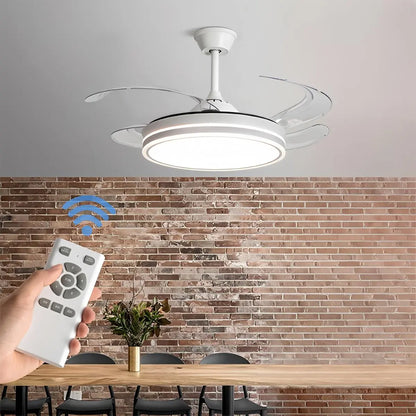 Eloer Modern Ceiling Fan with LED Light & Remote Control