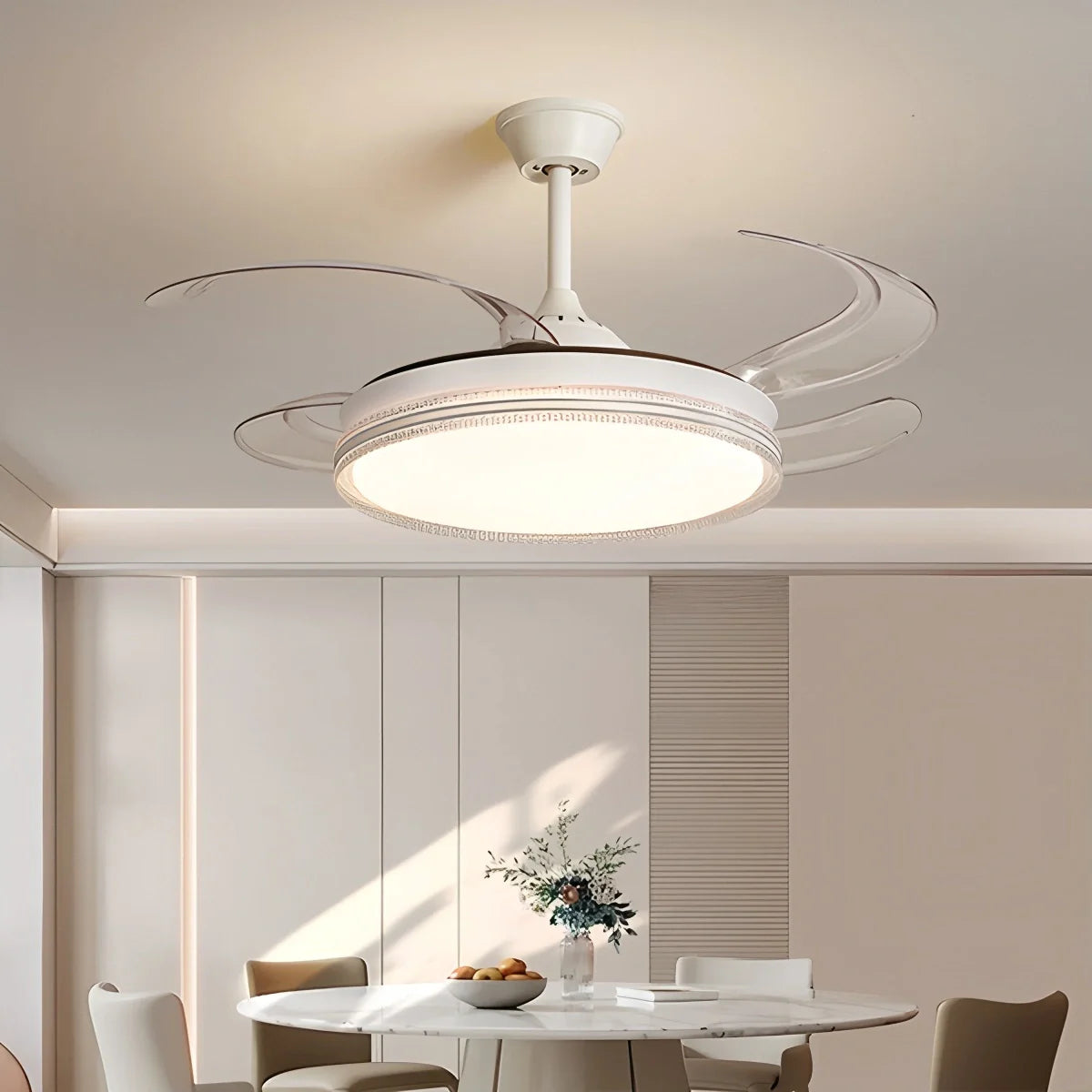 Eloer Modern LED Ceiling Fan Lights with Remote Control