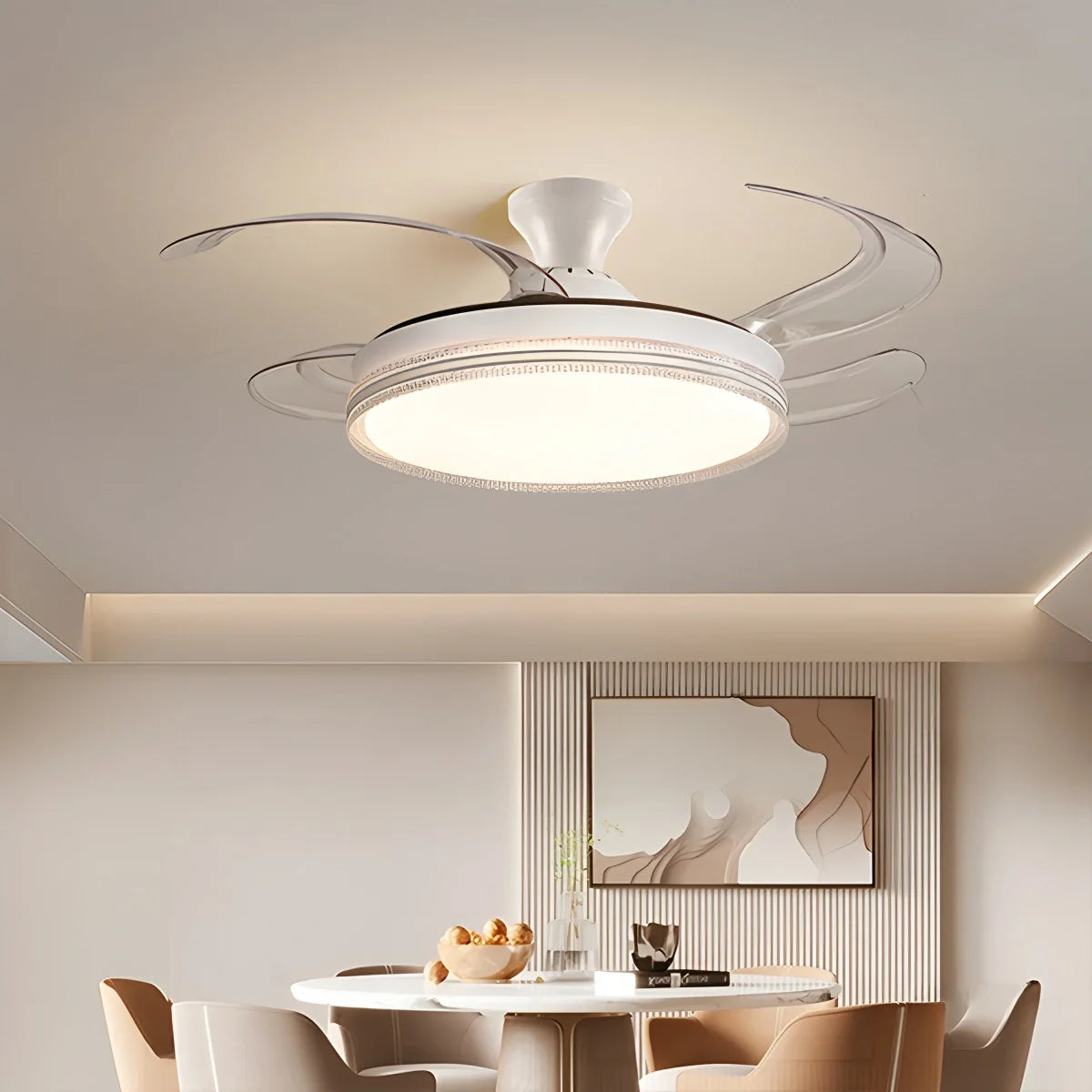 Eloer Modern LED Ceiling Fan Lights with Remote Control