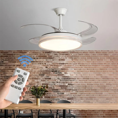 Eloer Modern LED Ceiling Fan Lights with Remote Control