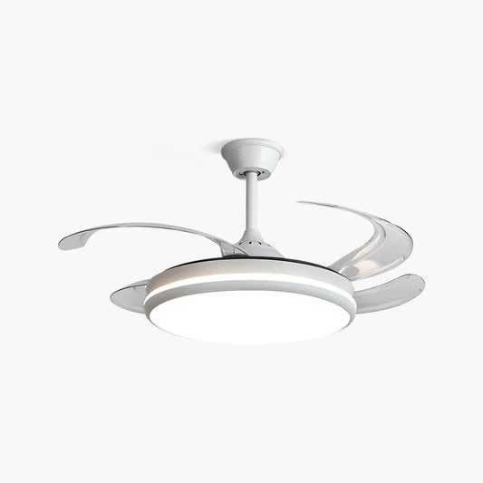 Eloer Modern Remote Ceiling Fan Light with Clear Blades