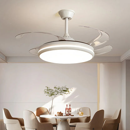Eloer Modern Remote Ceiling Fan Light with Clear Blades