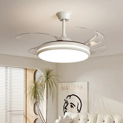Eloer Modern Remote Ceiling Fan Light with Clear Blades