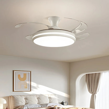 Eloer Modern Remote Ceiling Fan Light with Clear Blades