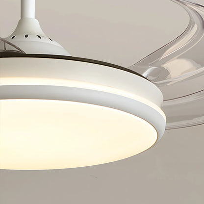 Eloer Modern Remote Ceiling Fan Light with Clear Blades