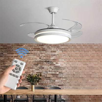 Eloer Modern Silent Remote Control Ceiling Fan with Light