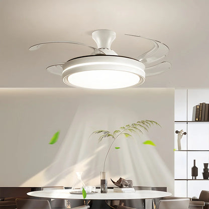 Eloer Modern Silent Remote Control Ceiling Fan with Light