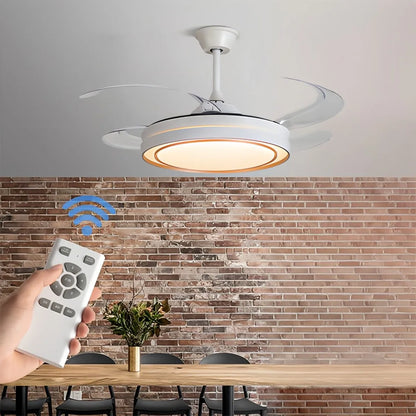 Eloer Modern Round Ceiling Fan Light with Remote Control